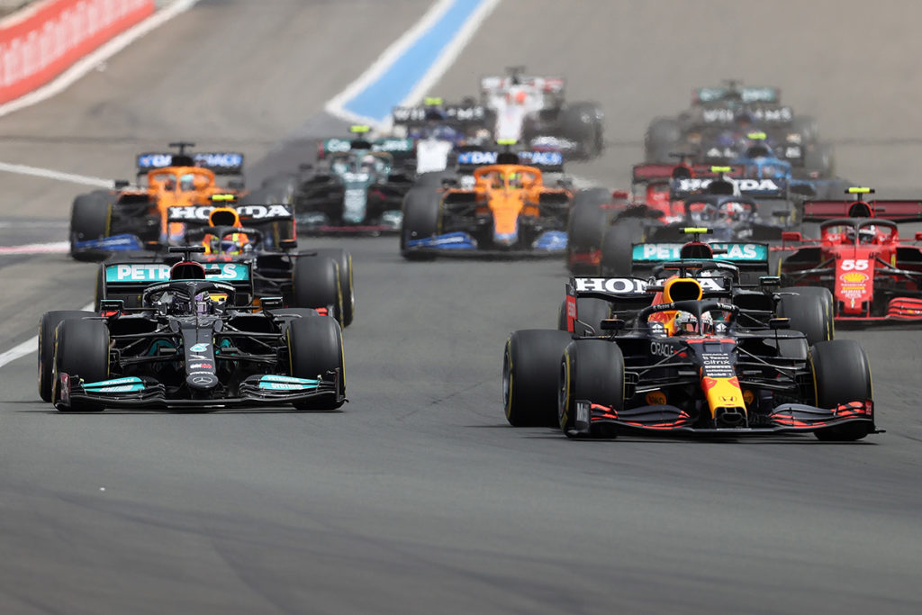 Formel 1 Max Verstappen Red Bull Lewis Hamilton Mercedes 2021 Frankreich GP