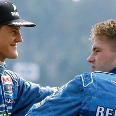 Jos Verstappen und Michael Schumacher 1994. Credit: Twitter