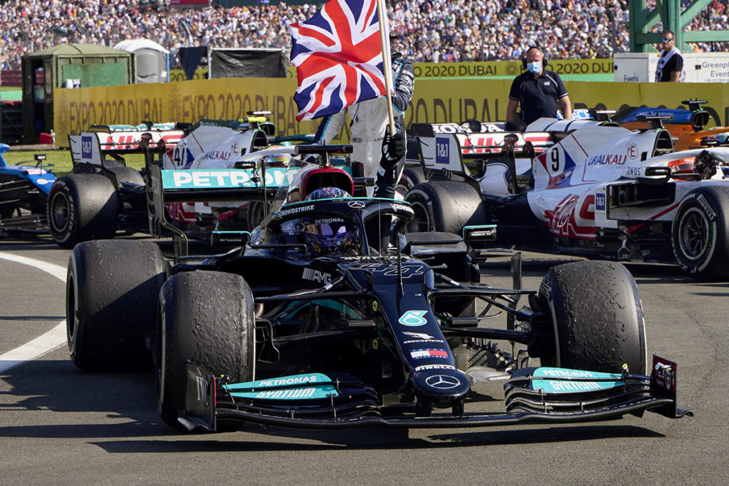 Formel 1 Lewis Hamilton Mercedes Silverstone 2021 Rennen