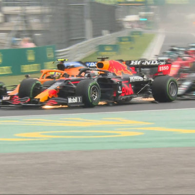 Formel 1 Ungarn GP Start Crash 2021
