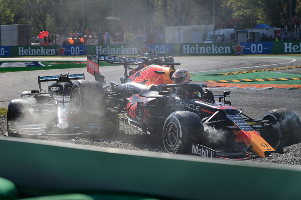 Formel 1 Hamilton Verstappen Crash Monza Italien 2021