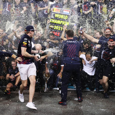 Formel 1 Red Bull Max Verstappen Weltmeister Party Abu Dhabi GP 2021