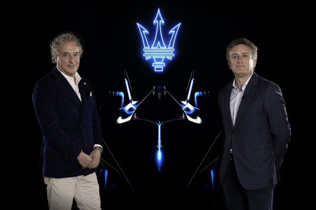 Maserati CEO Davide Grasso und Formel-E-Gründer Alejandro Agag. Credit: Maserati