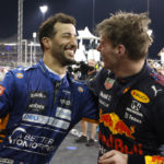 Formel 1 Daniel Ricciardo und Max Verstappen. Credit: McLaren