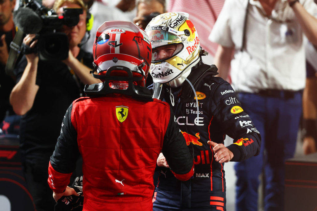 Formel 1 Max Verstappen und Charles Leclerc Red Bull Ferrari Saudi Arabia GP 2022