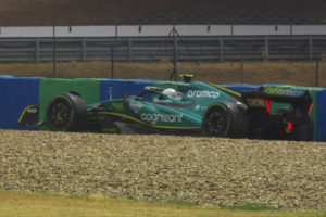 Formel 1 Sebastian Vettel Aston Martin Crash FP3 Ungarn 2022