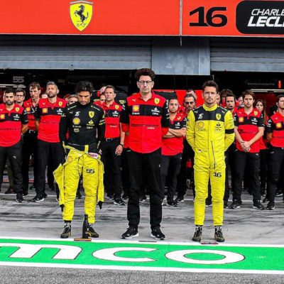 Formel 1 Carlos Sainz Mattia Binotto Charles Leclerc Ferrari Monza Italien GP 2022