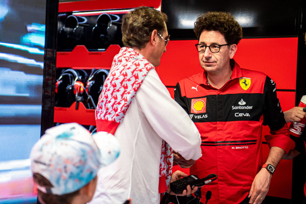 Formel 1 Ferrari Elkann Binotto Monza 2022