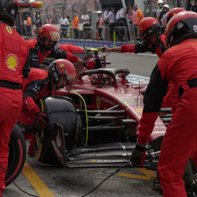 Formel 1 Carlos Sainz Ferrari Stopp Zandvoort 2022