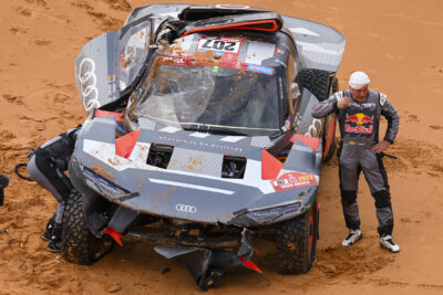 Rallye Dakar Carlos Sainz und Lucas Cruz. Credit: DPPI / Red Bull Content Pool