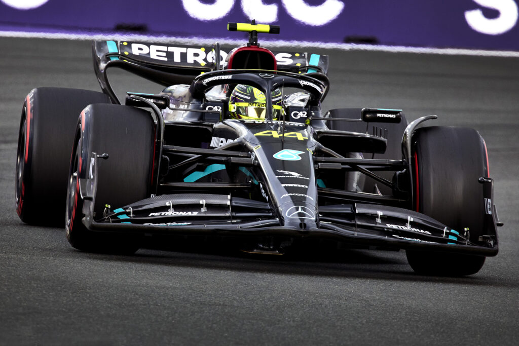 Formel 1 Mercedes Lewis Hamilton. 2023 Saudi Arabien