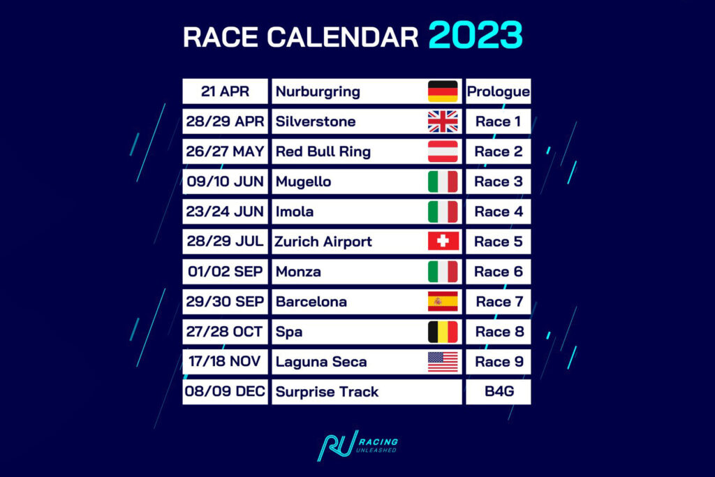 Racing Unleashed 2023 Kalender Simracing