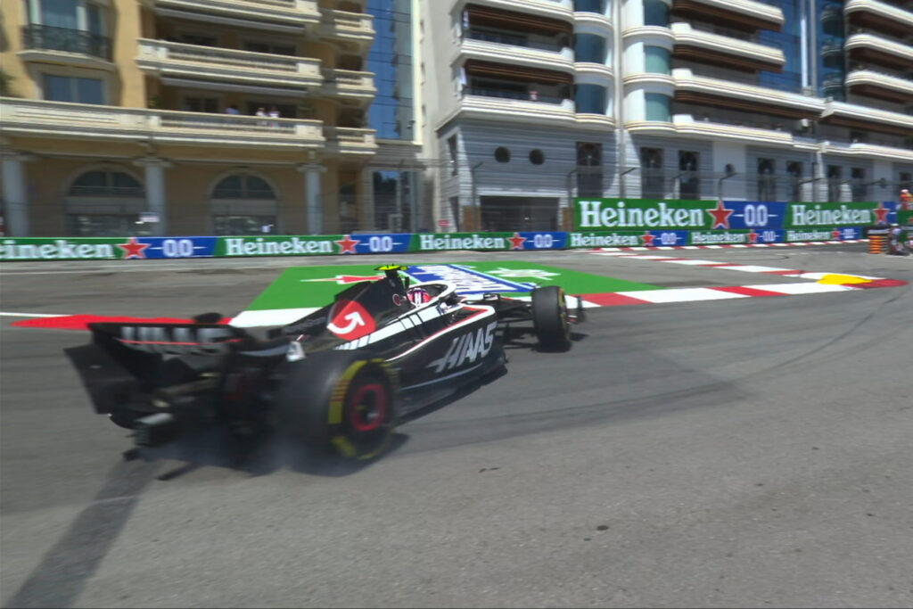 Formel 1 Nico Hülkenberg Haas Crash Monaco GP 2023 FP1