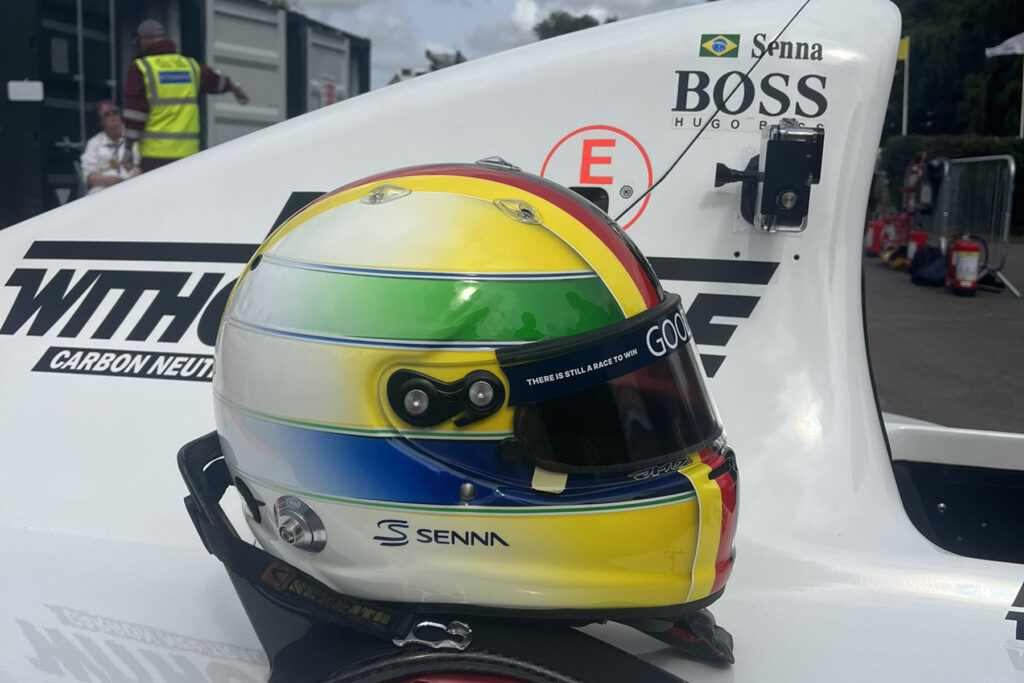 Sebastien Vettel Senna Helm Goodwood 2023
