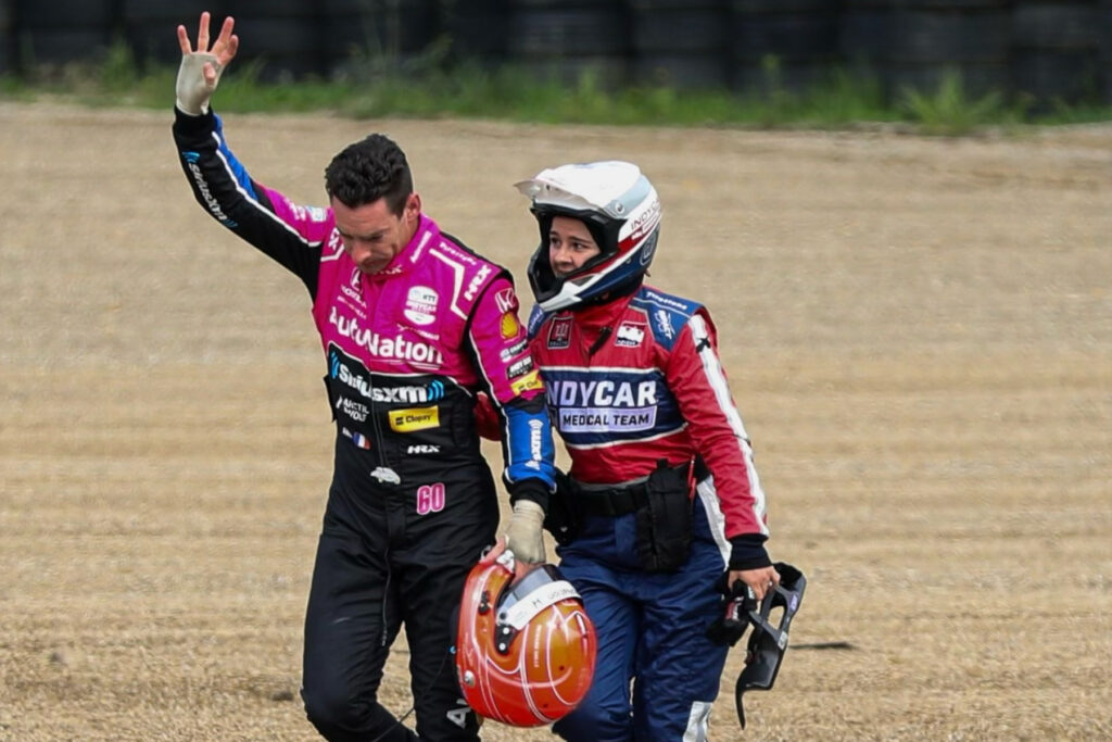 IndyCar Simon Pagenaud Meyer Shank Racing Crash Unfall Mid-Ohio 2023
