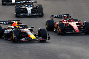 Formel 1 Max Verstappen und Charles Leclerc Abu Dhabi 2023