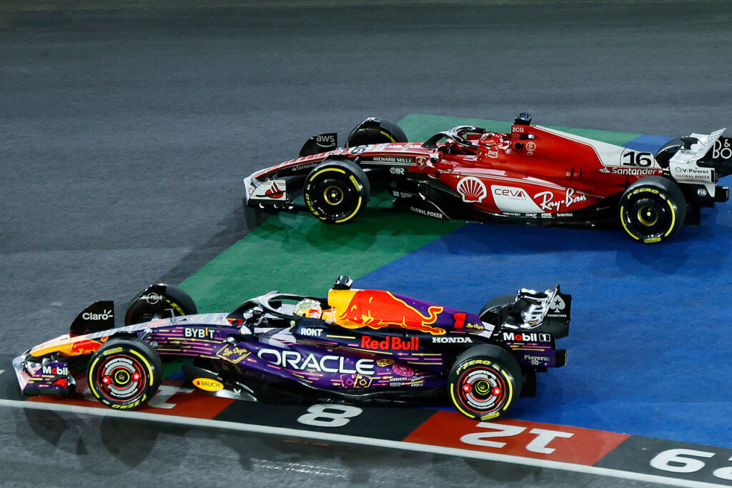 Formel 1 Max Verstappen und Charles Leclerc Las Vegas 2023