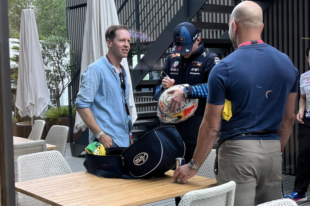 F1 Vettel Verstappen Autogramm Imola 2024