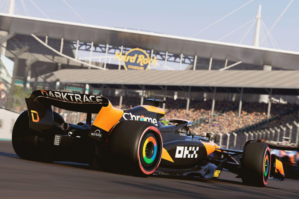 Oscar Piastri (McLaren), Miami GP, F1 24, Credit: Codemasters