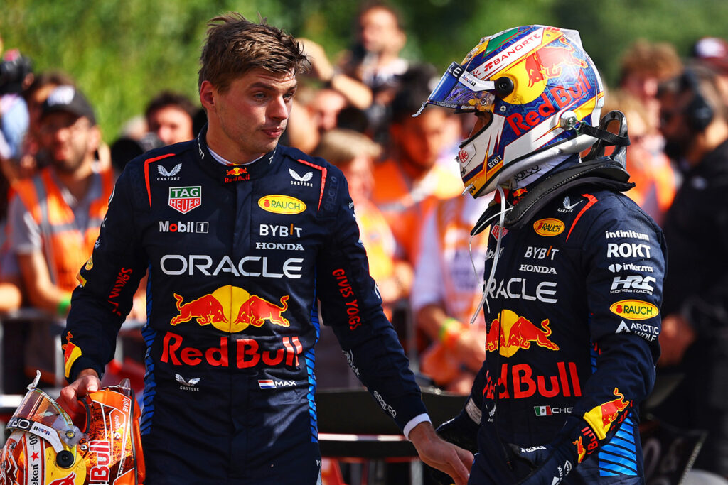 Formel 1 Max Verstappen und Sergio Perez Red Bull Spa 2024