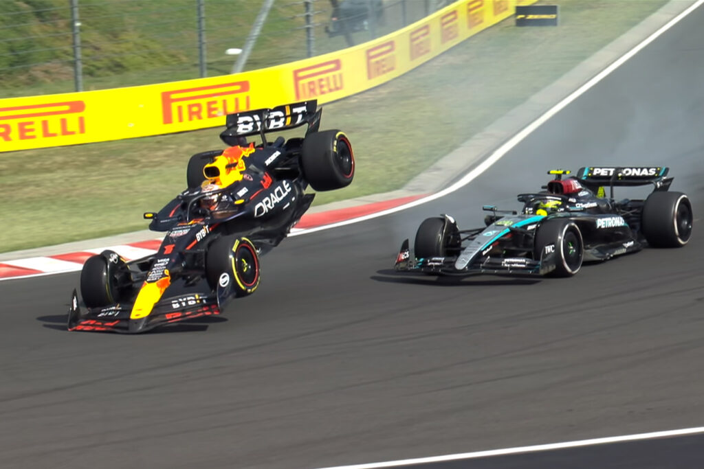 Formel 1 Verstappen Hamilton Crash Ungarn 2024