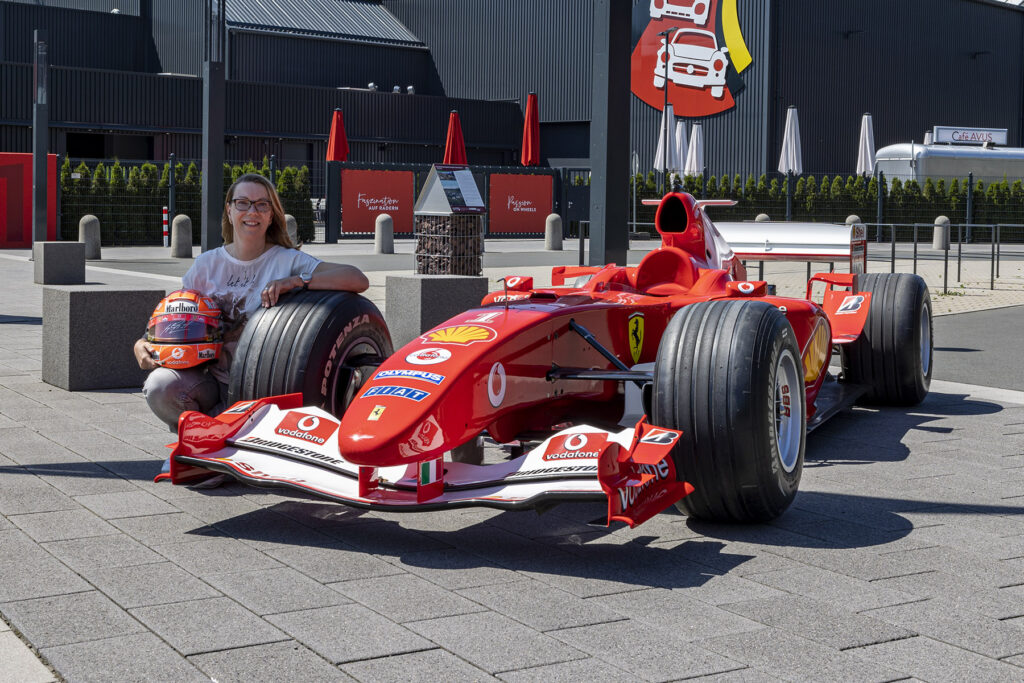 Michael Schumacher Ferrari F2004 Sitzprobe Bianca Garloff