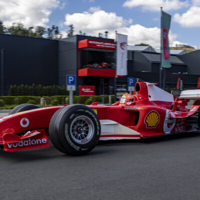 Michael Schumacher Ferrari F2004 Sitzprobe Bianca Garloff