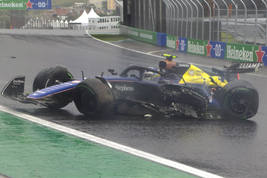 Formel 1 Colapinto Williams Crash Brasilien Rennen 2024