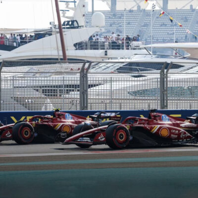 Formel 1 Abu Dhabi Charles und Arthur Leclerc. Credit: Ferrari