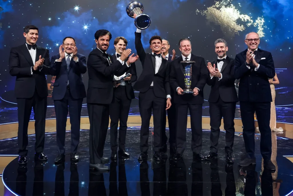 FIA Gala 2025, Lando Norris, McLaren, Credit: FIA