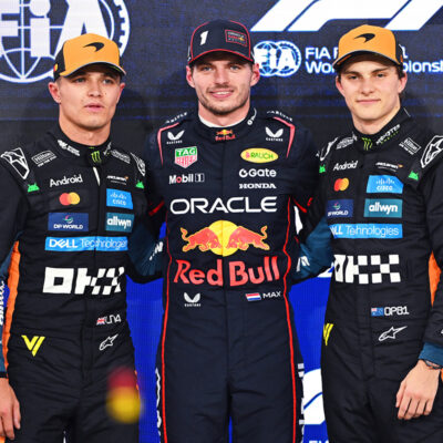 Formel 1 Lando Norris, Max Verstappen und Oscar Piastri Abu Dhabi 2025