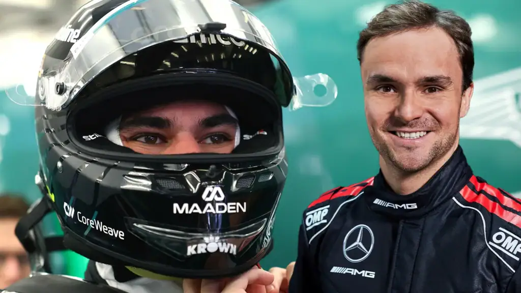 Lance Stroll, Lucas Auer, Credit: Aston Martin / Merceedes