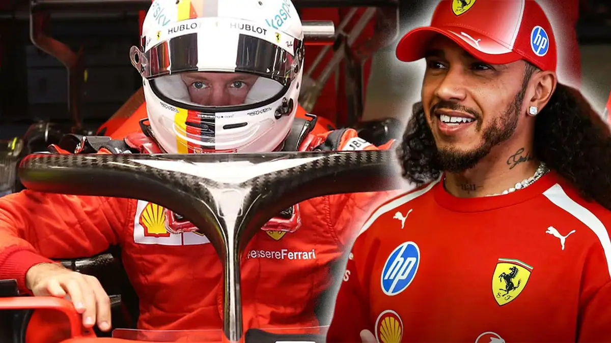 Sebastian Vettel, Lewis Hamilton, Credit: Ferrari