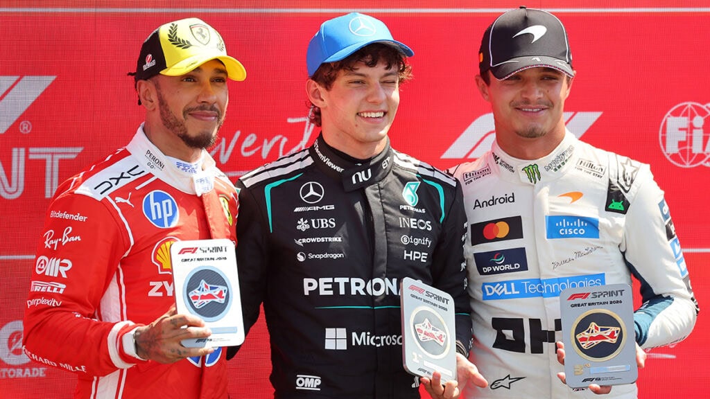 Formel 1 Lewis Hamilton, Andrea Kimi Antonelli und Lando Norris Silverstone 2026