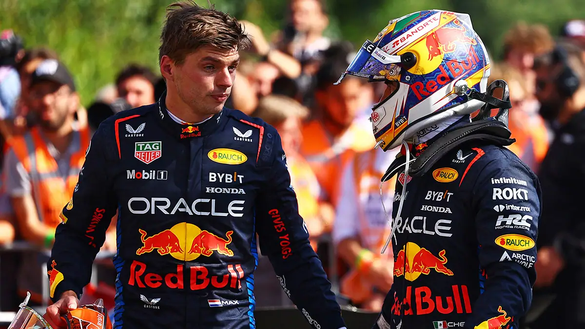 Max Verstappen, Sergio Perez, Credit: Red Bull Content Pool