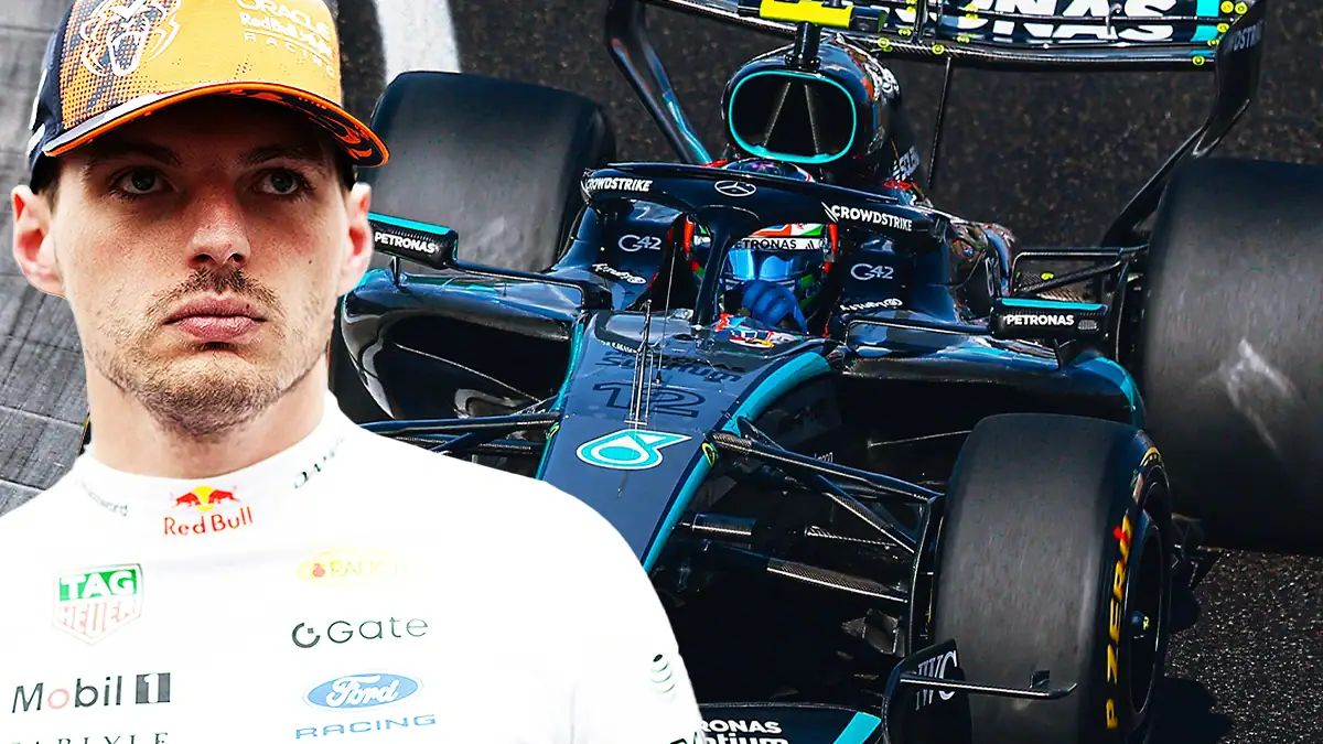 Max Verstappen, Kimi Antonelli, Credit: Red Bull Content Pool, Mercedes / Montage